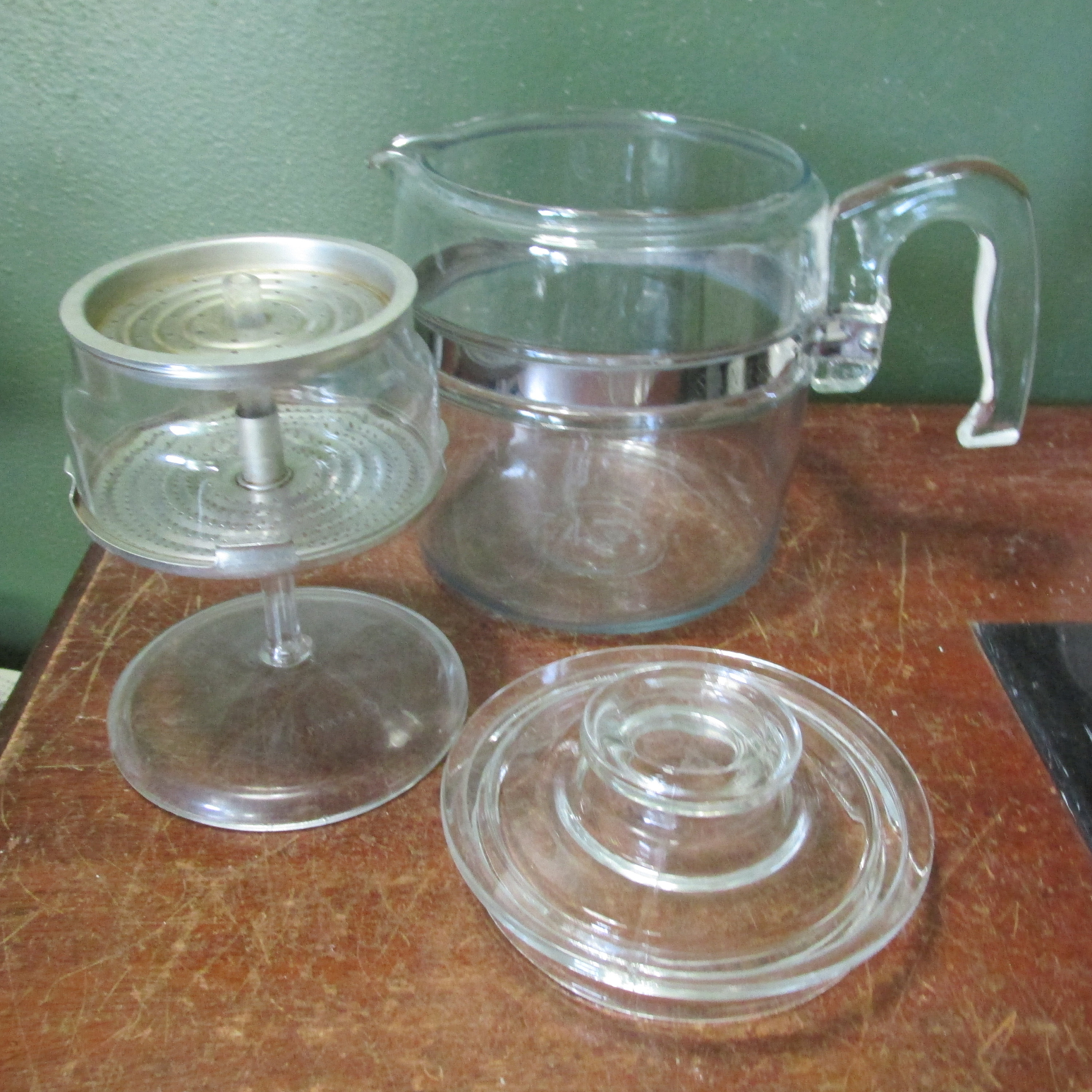 PYREX Flameware 6 Cup Glass Coffee Pot Coffee Percolator All Parts