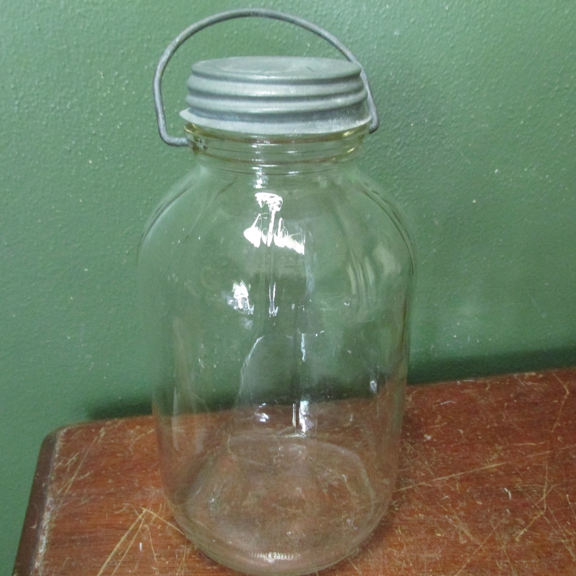 Glass Jar Metal Lid Choice of 1 Vintage Gallon Canister Etsy