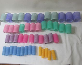 Hair Styling Rollers 49 Vintage Brush Curlers in Different Sizes