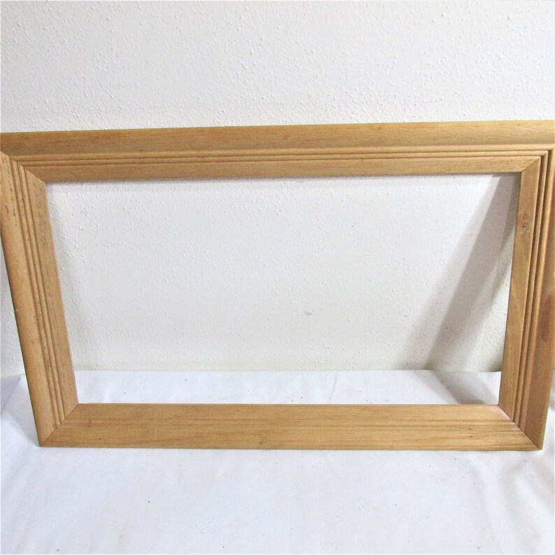 Wood Picture Frame One Vintage Unfinished With No Glass Etsy