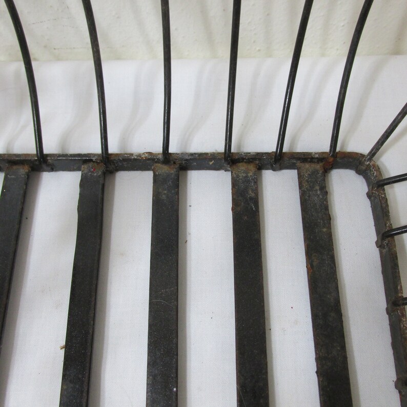 Black Metal Basket Large Size With Ridged End Handles Etsy