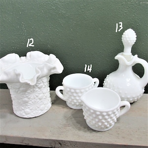 Fenton Milk Glass Bowls or Baskets Vintage Choice