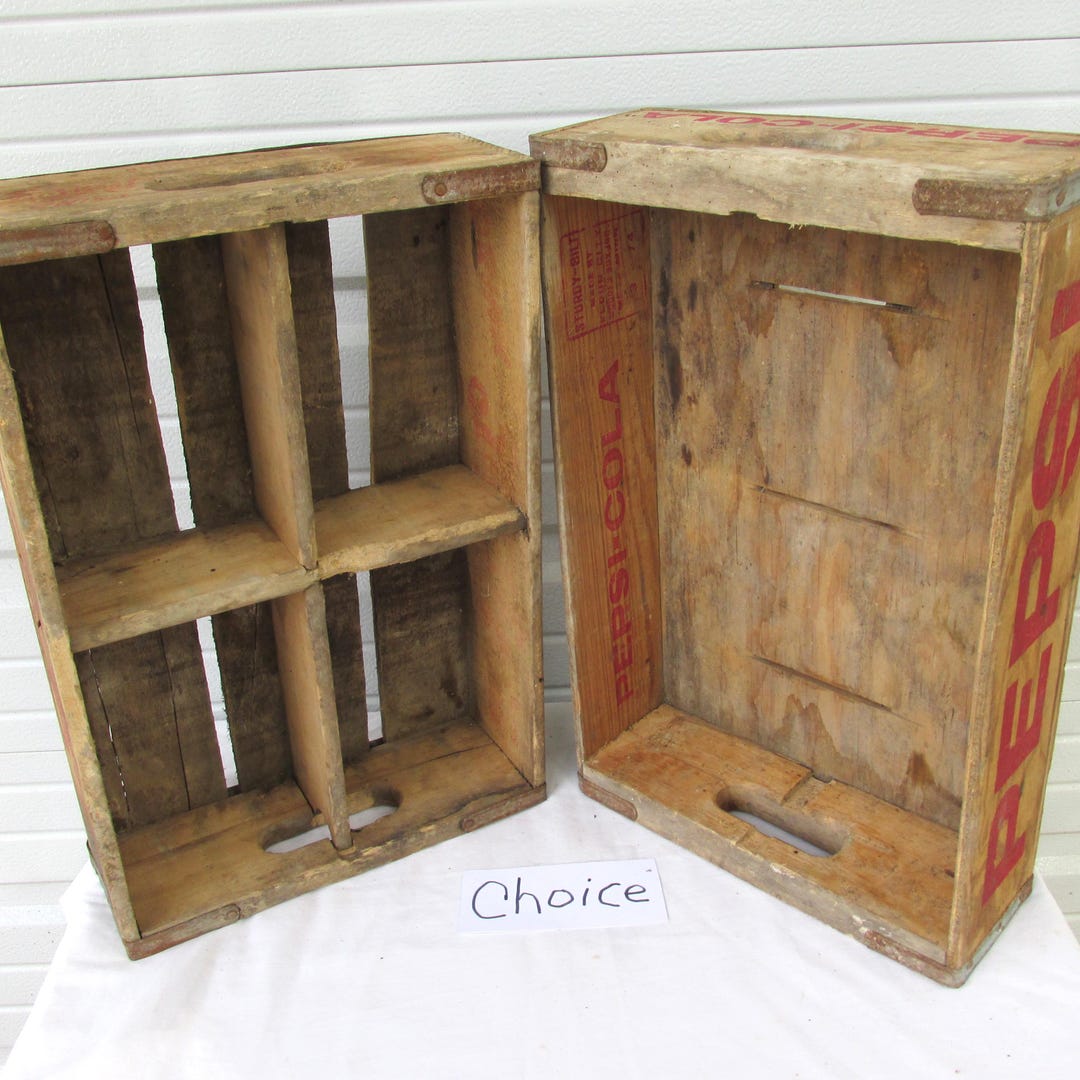 Pepsi Cola Wood Case Vintage Choice Soda Pop Crate Box - Etsy