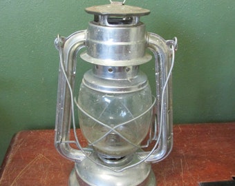 Kerosene Lantern Silver AS IS Vintage Non Working