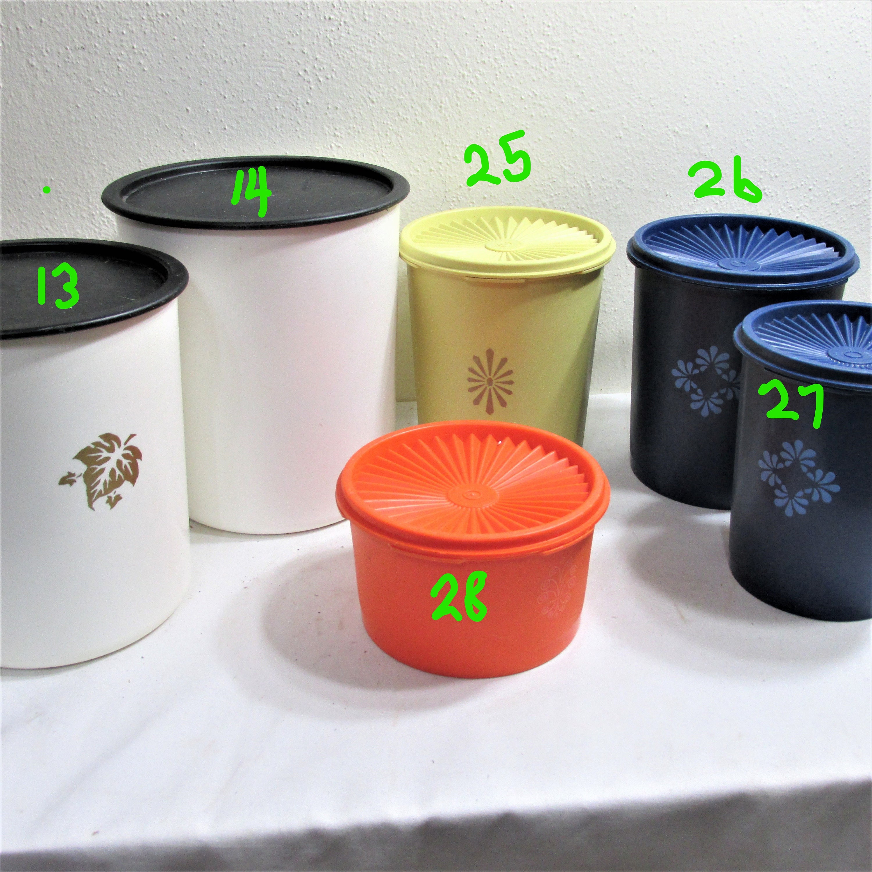Tupperware Canisters Choice of Vintage Singles With Servalier Lids 