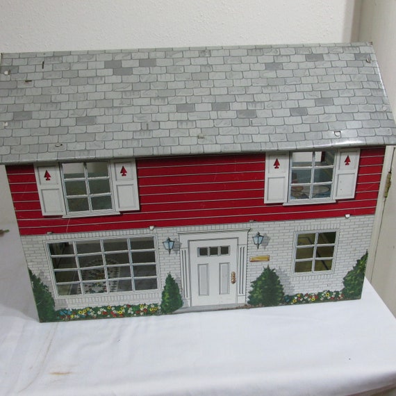 vintage tin dollhouse