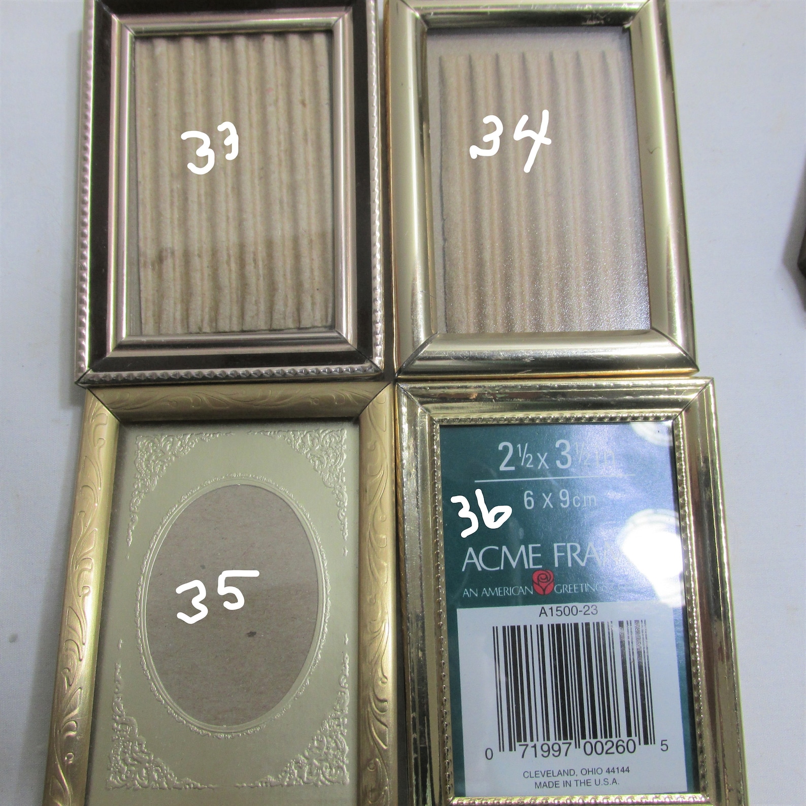 Picture Frame Wallet Size Choose 1 Vintage Metal Glass and Etsy