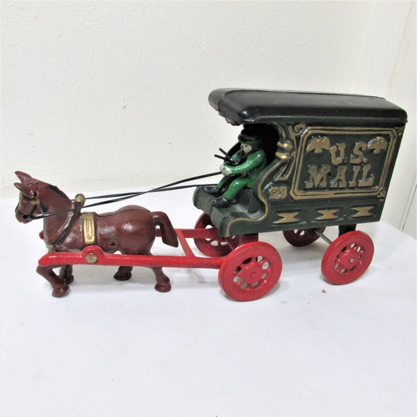 Cast Iron Toy Horse and Wagon Etsy
