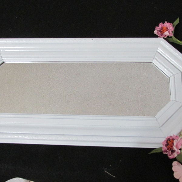 Upcycled Mirror Framed  Wood Painted White