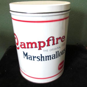 スーパーレア 20s ティン缶 Campfires Marshmallow 1980s Campfire Marshmallow Can Replica of a 1920's Campfire