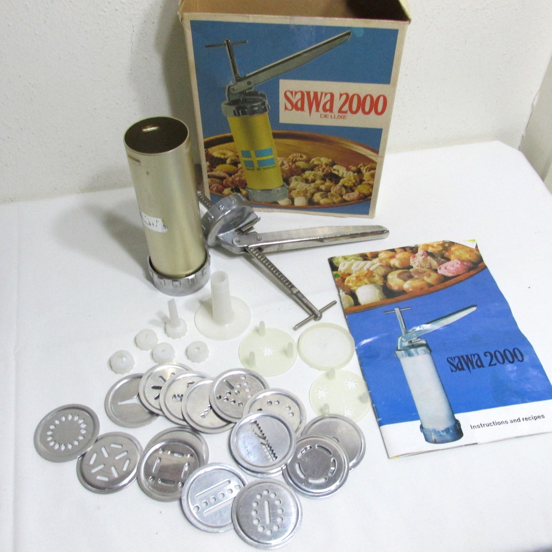 Swedish Sawa 2000 Cookie Press Vintage 15 Discs Original Box Etsy
