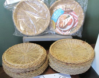 Wicker Paper Plate Holder ONE (1) Vintage Choice