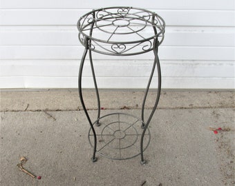 Metal Plant Stand Flowerpot Holder Steel Color 2 Tier