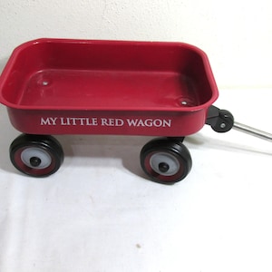 Little Red Wagon Miniature Vintage Red Doll Toy