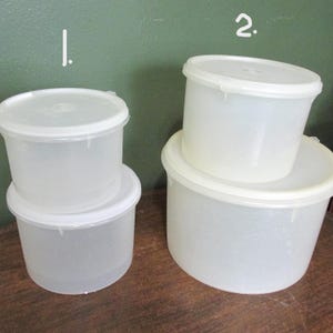Tupperware Canisters Frosty White Choice Vintage Set of 2