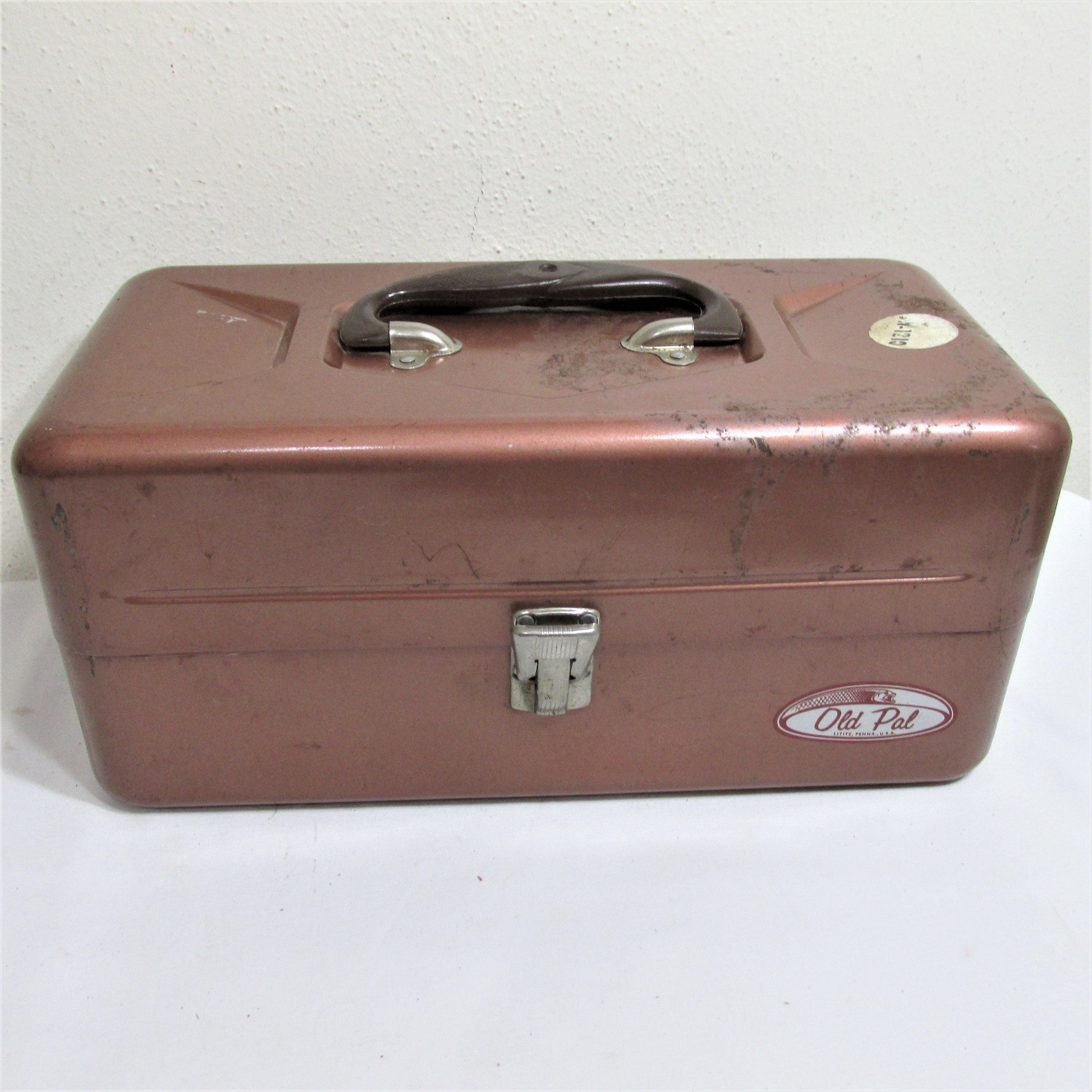 Green Metal Tackle Box Fishing Tackle Tool Box Missing Tray Inside Vintage  -  Canada