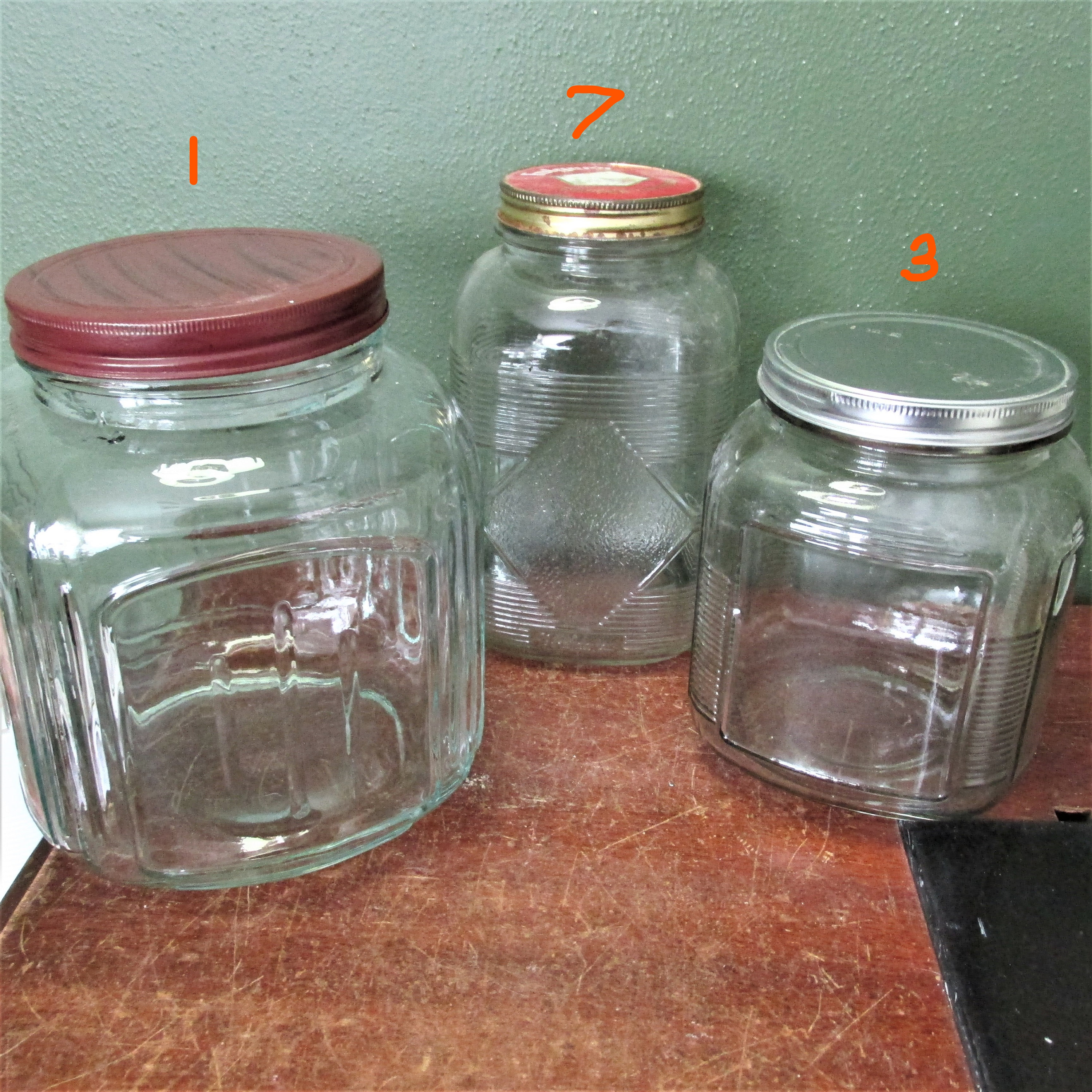Glass Jar Metal Lid Choice of 1 Vintage Large Canister - Etsy