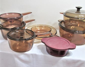 Corning Visions Amber Choice of Vintage Saucepan