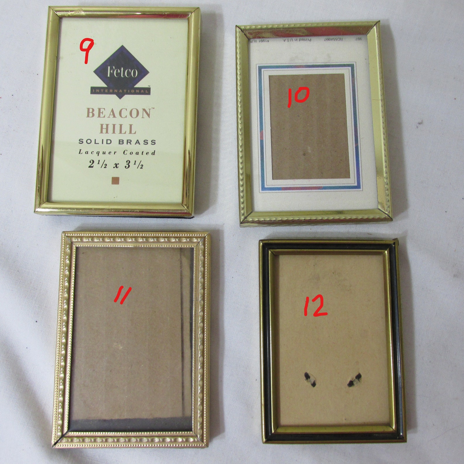 Picture Frame Wallet Size Choose 1 Vintage Metal Glass and Etsy