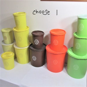 Tupperware Canisters Choice of Vintage Singles with Servalier lids