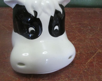 Scrubbie Holder Cow Vintage Black and White Holstein