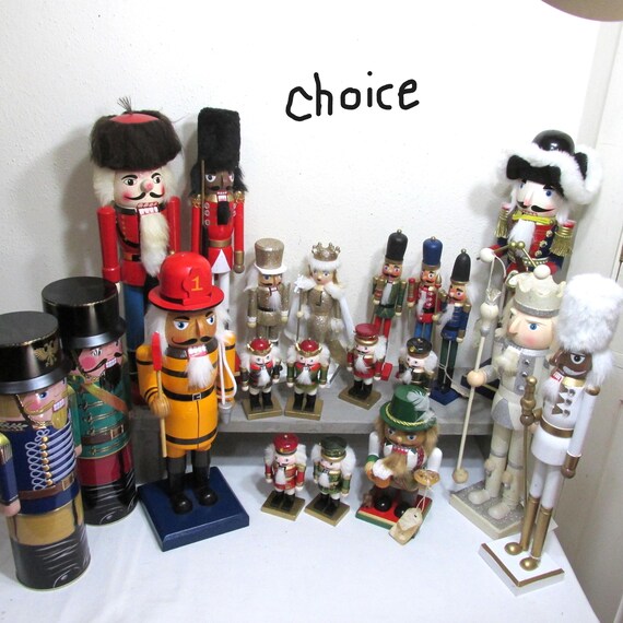 Wood Nutcracker Christmas Decorations Choice Vintage Figurines