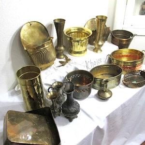 Brass Planters and Vases Choose A Vintage Flower Container