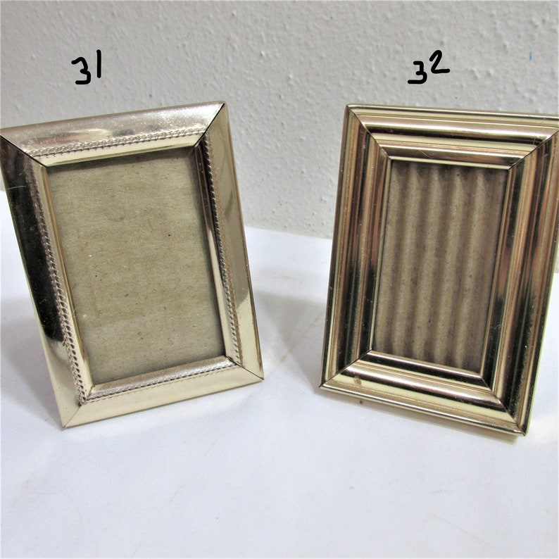 Picture Frame Wallet Size Choose 1 Vintage Metal Glass and Etsy