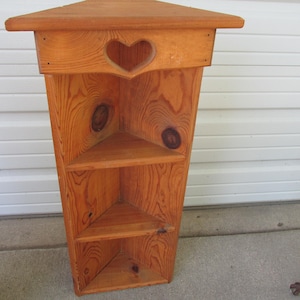 Corner Shelf Vintage 3 Tier Floor Stand 29 Inch high