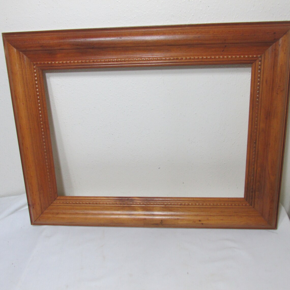 Open Picture Frame 11 X 16 Image Vintage Wide Honey Color Wood Etsy