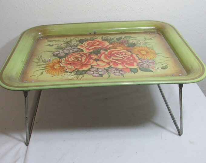 Metal Bed Tray Vintage Lap Desk Table Etsy
