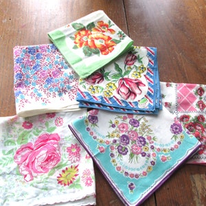 Ladies Handkerchief Choice of 1 Vintage Floral or Lace Design