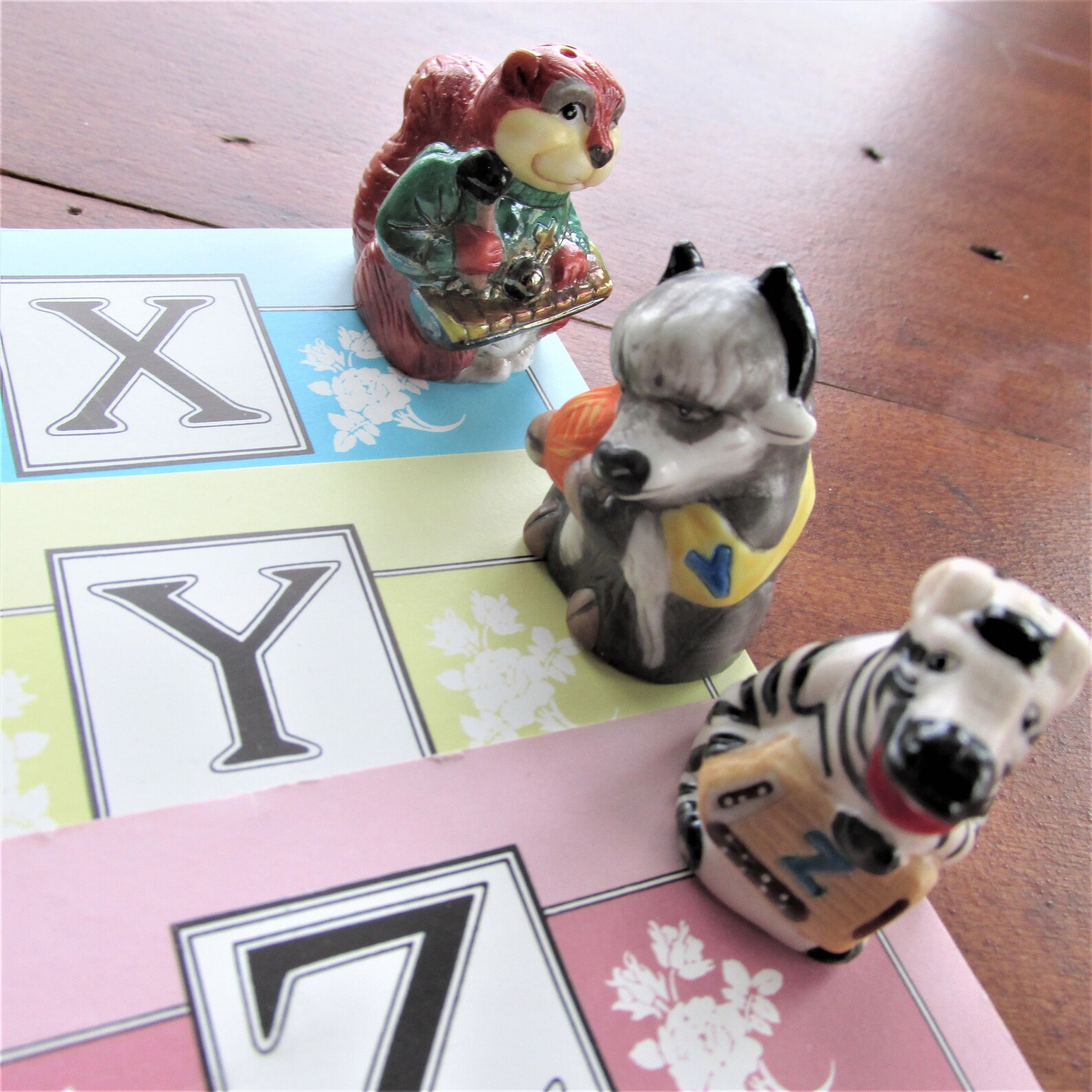 Animal Thimbles and Identification Card Vintage Franklin Mint Etsy