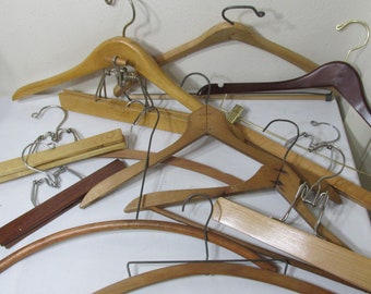 Wood Hangers Choice of Vintage Clothes Holders