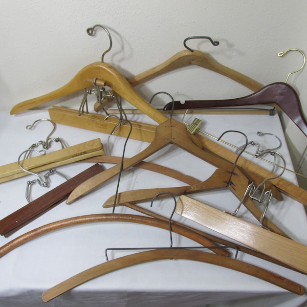 Wood Hangers Choice of Vintage Clothes Holders