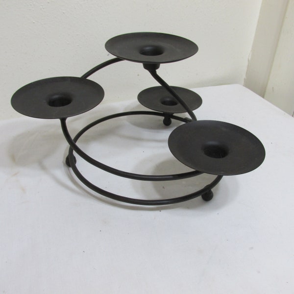 Candelabra Wrought Iron Fireplace Insert or Wedding Table Centerpiece Holds Pillar or Taper Candles