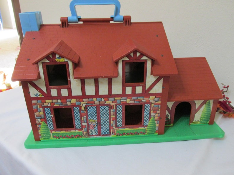 Fisher Price Tudor Family Playhouse Vintage Toy With Etsy