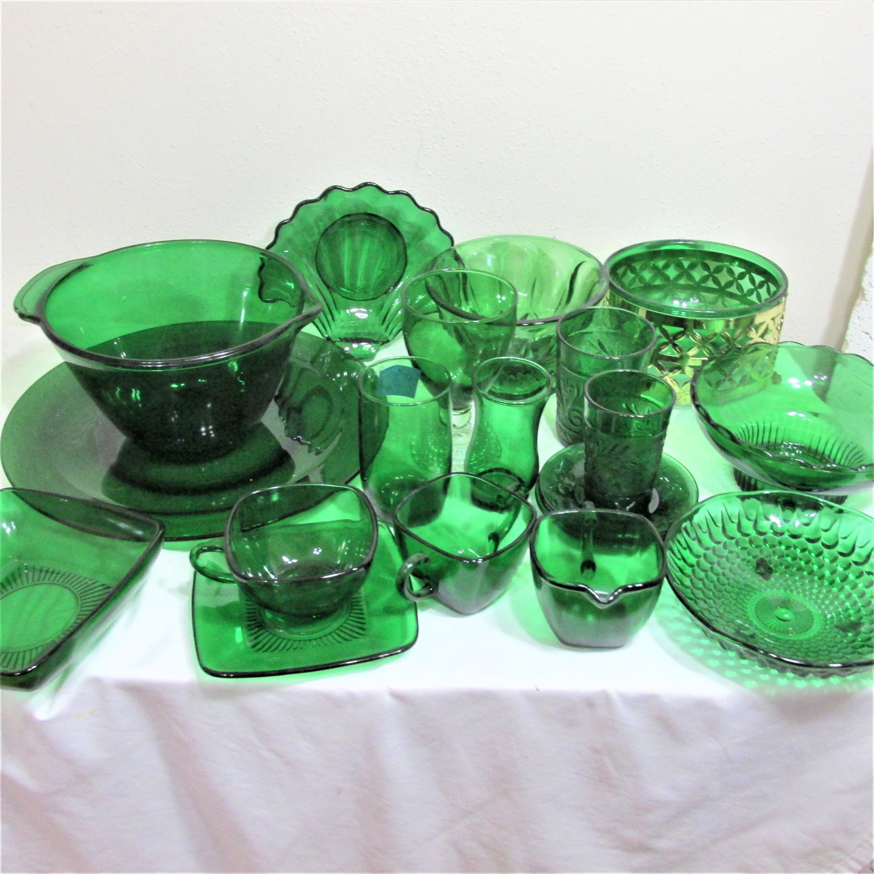Forest Green Anchor Hocking Choice of Vintage Dishes - Etsy
