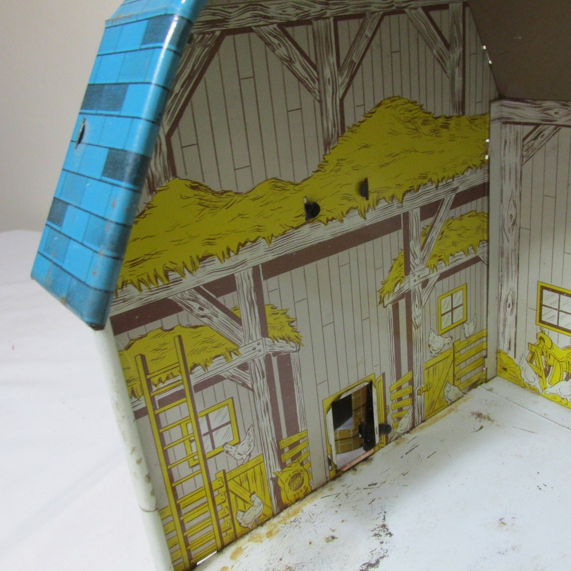 Tin Barn and Silo Vintage Ohio Art Metal Sunnyfield Farm Toy Etsy