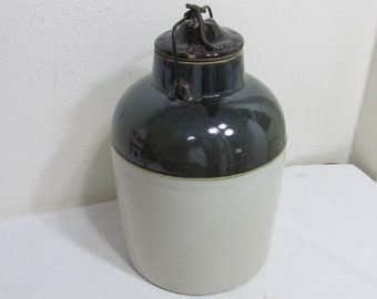 Stoneware Crock 1901 Weir Vintage with Lid