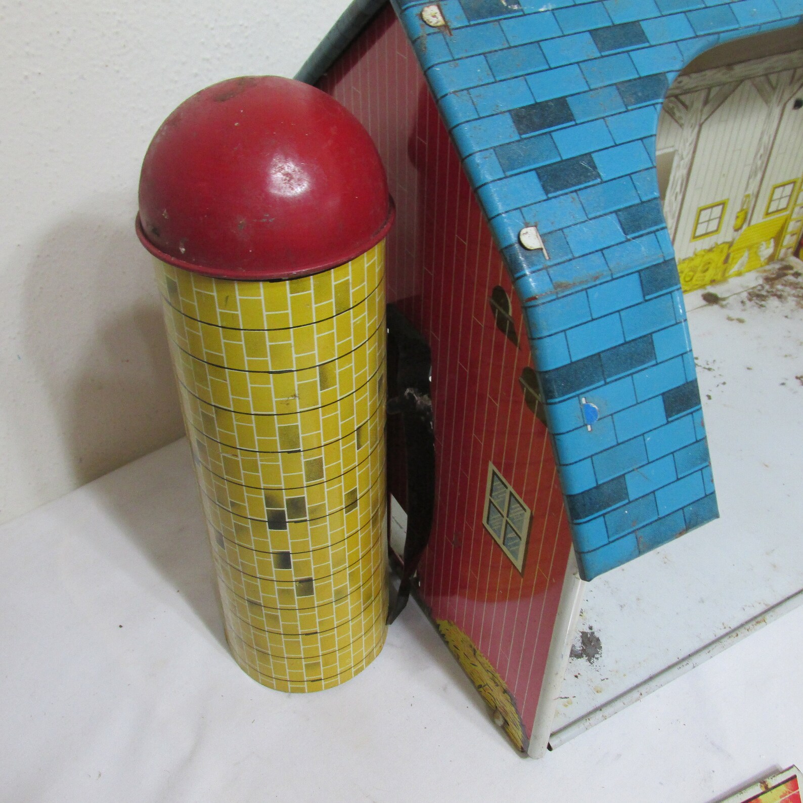 Tin Barn and Silo Vintage Ohio Art Metal Sunnyfield Farm Toy Etsy