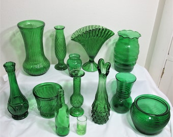 Forest Green Vase Choice Vintage from the 1950s to the 1970s