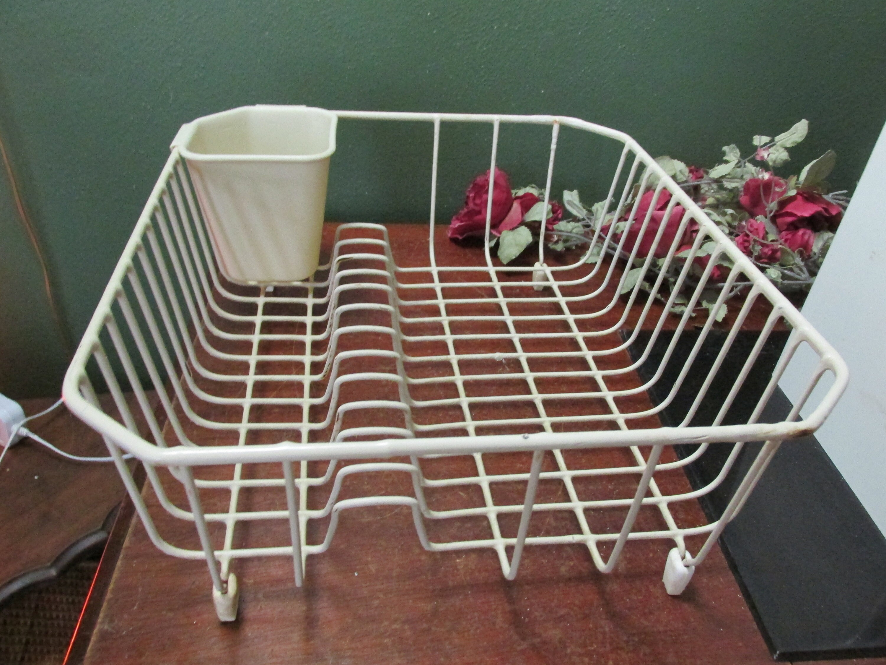 Rubbermaid Dish Drainer Vintage Rack with Silverware Holder AS Etsy