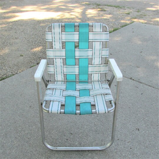 Lawn Chair Webbed Folding Aluminum Choice Vintage Sunbeam