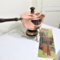 Copper Fondue Set Vintage with 4 Forks