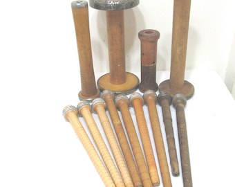Wood Bobbins Commercial Textile Choice of Vintage Thread Holders