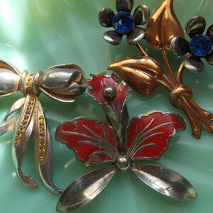 Three Vintage Brooches