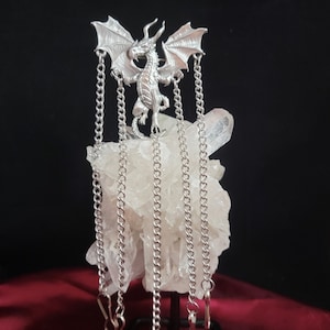 Dragon Chatelaine Hand Cast Pewter