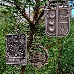 Outlander Christmas Ornament set Fraser Ridge, Lallybroch, A Malcom