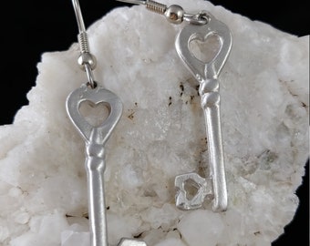 Small Key Earrings